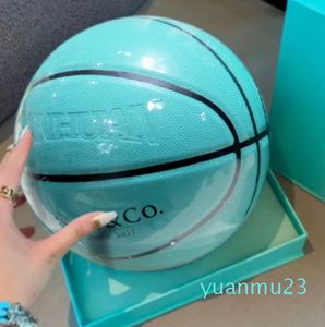 Pink Basketball Stars Also Durable Indoor Outdoor Adult Standard Size Ball Tiffan Blue Birthday Gift