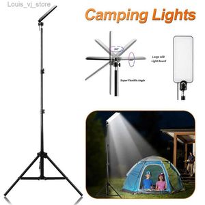 Camping-Laterne, Camping-Licht mit Ständer, Grill, tragbare Lampe, Arbeitslicht, teleskopisch, angetrieben durch USB, mobile Computer-Laterne, Outdoor-Zubehör YQ231205