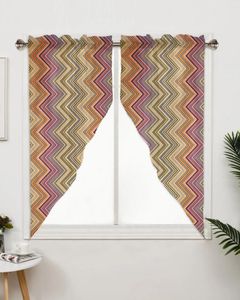 Gardin etnisk stil ränder abstrakt design fönsterbehandlingar gardiner för vardagsrum sovrum hem dekor triangulär