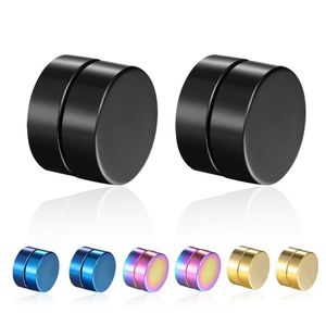 Ohrstecker Hübsche Ohrringe Ohrstecker Punk Fake Herren Schwarz Silber Beautifly Edelstahl Schmuck Magnet Runde Ohrclip Für Männer Drop Lieferung DHA72