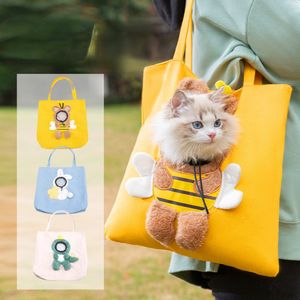 Borsa trasportino per gatti Borsa per cani di piccola taglia, Trasportino per cani di piccola taglia a forma di testa da spettacolo carina, Borsa a tracolla in tela per animali domestici, Borsa a tracolla morbida per trasportino per cani