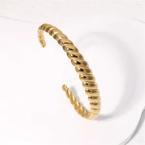 Bransoletka z bransoletki otwartej bransoletki dla kobiet stylowych osobistej biżuterii ze stali nierdzewnej złoto Kolor niechętnich akcesoriów