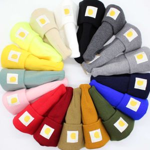 Men Knitted Hat Winter Spring Beanie Brand Warm Beanies European American Double Layer Folded Knit Women Woolen Hat