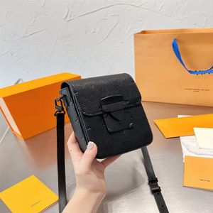 Worki wieczorowe M81524 S-lock pionowy projektant portfela Crossbody Bag dla kobiet mężczyzn marka mini torebka z łańcuchem singlem 222f