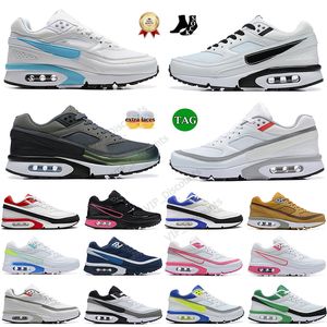 Mode män kvinnor löpskor og bw trippel svart vit ren platina svart persisk violet läder sport röda tränare designer sneakers atletiska sport