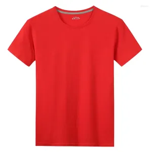 Ternos masculinos a2696 verão algodão camiseta cor sólida tecido de toque macio básico topos camisetas casuais roupas masculinas moda