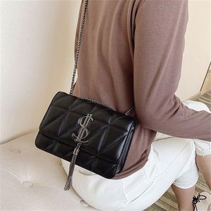 PB0022 FODE MODE METAL TASSEL PU Lederkette Einsüchtigen Taschen Messenger Bag Handtasche für Frauen Lady 6 Farben3190