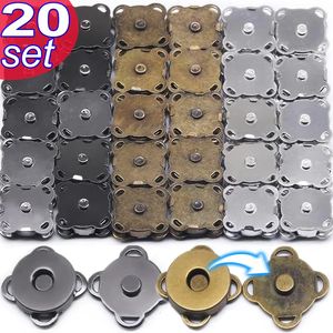 Väska delar Tillbehör 20Set/Lot Magnetic Snap Fasteners CLASPS -knappar Handväska Purväska Plånbok Hantverk Påsar Delar Tillbehör Adsorption Buckle 14mm 18mm 231204