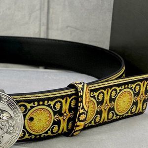 T0P Quality Male Medusa VE063 fashion designer mens belt Luxury womens belt Classic vintage Real cowhide belt 90-125cm durable without wrinkles boutique belt