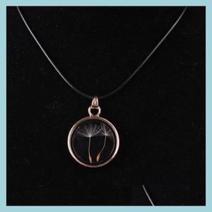 Pendant Necklaces Dandelions Necklaces Seed Floating Locket Novetly Plants Wish Necklace Drop Delivery Jewelry Necklaces Pendants Dh42T