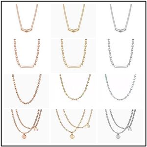 Pendant 925 silver Necklaces U shaped necklace tiff HardWear series rose the same styleany Co original packaging highquality desi314z