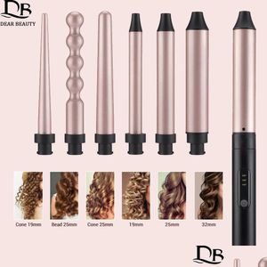 Curling Irons 6 In 1 Professional Hair Curler Long Lasting Fast Heating Iron Wave Wands Rotating Styling Appliances 9 32Mm 231202 Dr Dhh8Z