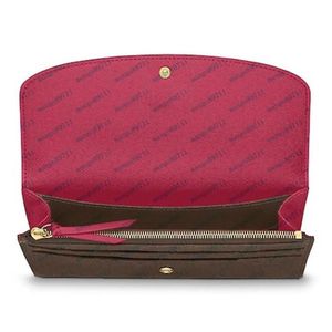 Bolsas carteiras femininas bolsa de zíper bolsa de carteira feminino portador de cartas de moda bolso de sacolas longas com lagos com póbaco de caixa260n