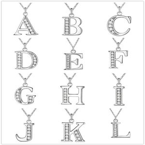 fashion high quality 925 silver 26 pcs letter with diamond necklace 925 silver necklace Valentine's Day holiday232F