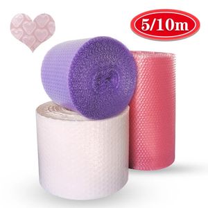 Gift Wrap 10m5m Heart-shape Mini Air Bubble Wrap Roll Party Favors and Gifts Packing Box Filler Wedding Decor Pink Purple Bubble Film 231204