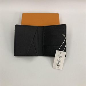 Excelente qualidade organizador de bolso Ripple masculino fêmea de couro de couro real suporte de carteira de carteira de carteira de carteira de carteira com caixa 271y