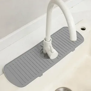 Kitchen Faucets Sink Splash Guard Soft Flexible Quick Dry Universal Drip Catcher Tray Faucet Drying Mat Accessories