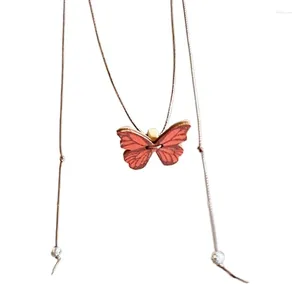 Pendant Necklaces Butterfly Necklace For Women Teen Girls Wooden Butterflies