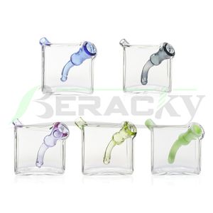 Beracky 4 styles Glass Water Bong Heady Glass Water Pipes Dab Rigs For Smoking with different colors