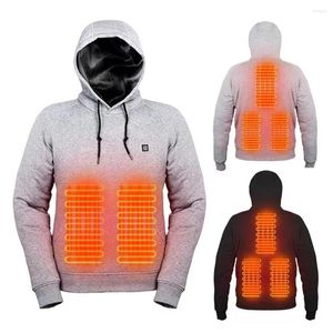 Męskie bluzy z kapturem z kapturem zimowy ciepły sweter USB Pullower pullover zewnętrzny wiatr bluzka