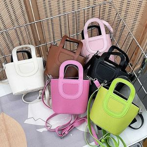 Designer Picotin Lock Bag Korean version children's bag girls' outdoor vegetable basket handbag mini PU baby accessories one shoulder crossbody QIGV