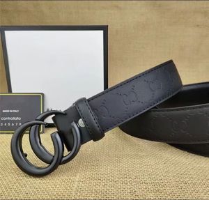 5A quality Designer Double Gg Belts Classic Big Solid Buckle Belt Men Genuine Leather Ladies Man Casual Letter Smooth Buckle Womens Leather Belt Width 3.8cm With box #88