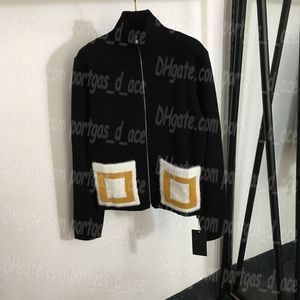 Giacca da donna in cardigan con lettera, giacca a maniche lunghe, maglione lavorato a maglia, cappotti da donna di design di lusso