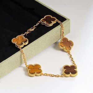 Van Clover bracelet High Quality Cinquefoil Bracelet Ladies Classic Versatile Fashion Jewellery Gift with box