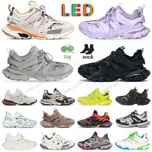 Luxury track 3.0 LED casual shoes mens womens designer sneakers balencaigas tracks led 2.0 3 runner 7 triple s cloud white and black royal blue plate-forme cheap trainer
