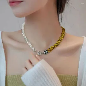 Многофункциональный роскошный шелковый шарф с цепочками, жемчужное ожерелье, браслет с магнитной пряжкой, женский весенне-летний браслет на шею