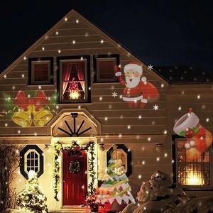 Other Event Party Supplies 12 Patterns Christmas Laser Snowflake Projector Lamp Halloween Outdoor LED Disco Lights Home Garden Star Light Indoor Decoration 231204