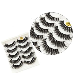 3D 6D False Eyelashes 43 Styles Natural Long Crisscross Eyelashes Extentions Makeup for Eyes Big Lashs 5 Pairs New Styles RRA2551