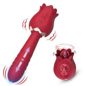 Zabawki seksu masażer róży pochwy ssanie wibrator intymny dobry sutek doustny lizanie łechtaczki pchanie stymulacja potężna zabawki dla kobiet
