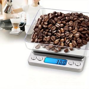 1pc Kitchen Scale Baking Food Scale Coffee Scale High-precision Stainless Steel Material Small Gram Scale Household Baking Kitchen Scale Multiple Measurement