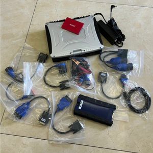 125032 Interfaz USB Bağlantı Ağır Hizmet Kamyonu 24V Teşhis Tarayıcı Dizel Aracı Dizüstü Bilgisayar CF19 I5 4G Kablolar Tam Set