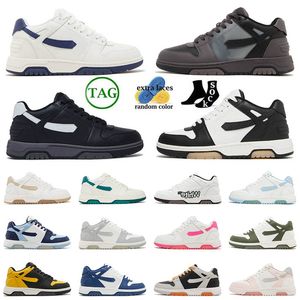 Designerskor Offes Top Quality Casual Shoes White Men Women Out Office Sneakers Low-Tops Black White Leather Light Blue Patent Trainers Sneaker 36-45