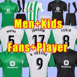 23 24 Real Betis Fußballtrikots JOAQUIN B.Iglesias Juanmi BARTRA A.GUARDADO CANALES Fekir Menendez 2023 2024 Fußballtrikots Männer Heim Auswärts Männer Kinder Fans Spielerversion