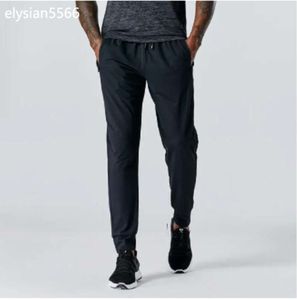 Lu Lu L Jogger Long Pants Sport Outfit utomhus med stads-Sweat Yogo Gym Pockets Sweatpants Byxor Mens Casual Elastic Midje Workout Pants