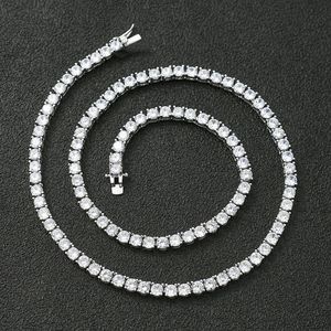 41 45 50 55 cm Collana girocollo in argento sterling 925 con pietre 3mm 4mm Zirconia Collane a catena per donne Fidanzamento Matrimonio Part249T