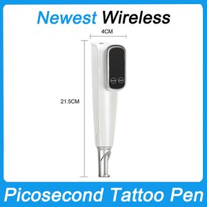 Penna laser professionale senza fili al picosecondo Blu Rosso Tatuaggio Rimuovi penna laser Lentiggine Acne Talpa Macchia scura Pigmento Macchina per la rimozione del tatuaggio Cura della pelle Ringiovanimento del viso