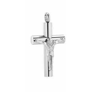 IJD8532 Jesus Cross Cremation Halsband som säljer begravning Urn Kista Rostfritt stål Memorial Urn Locket Håll nära och kära Ashes2520