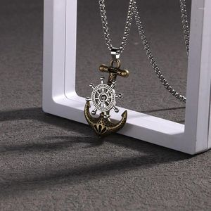 Chains European And American Fashion Personality Retro Movable Anchor Pendant Wholesale