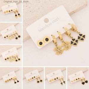 Stud 316L Stainless Steel 3 Pair Earrings Jewelry Set for Women Girls Fashion High Quality Non fading Jewelry Party Gift Wholesale Q231205