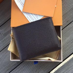 Luxury äkta läder plånböcker modedesigner plånböcker retro handväska för män klassiska korthållare mynt handväska berömd koppling fodral h246f