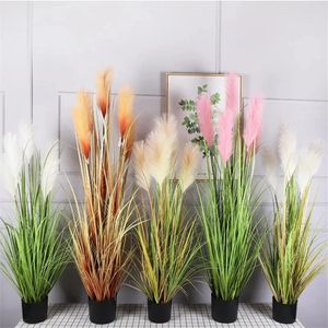 Christmas Decorations Wholesale green plant reed setaria bonsai Large artificial dried flower psia grass fake plants home garden wedding outdoor decor 231205