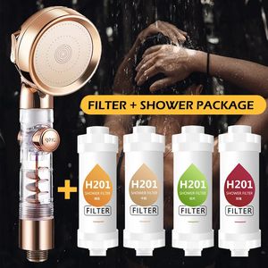 Cabeças de chuveiro de banheiro Filtro de fragrância de pele Vitamina C Cabeça Amaciante de água perfumado Melhorar acessórios de cabelo 231205