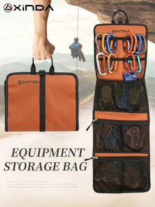 Climbing Harnesses Xinda 320T Nylon Bag Waterproof Wearresistant Quickdraws Carabiner instrument Toolkit Tool Equipment storage Tote bag 231204