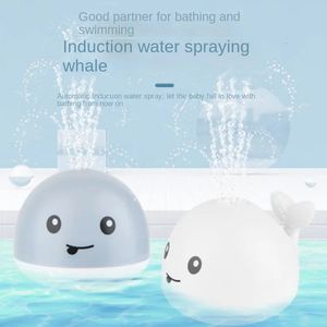 Bath Toys Baby Light Up Bath Tub Toys Whale Water Sprinkler Pool Toys for Toddlers Infants Whale Water Sprinkler Pool Water Toys 231204