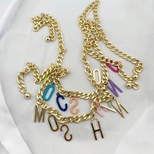 Fashion candy colored waists chain Designer Gold Chain Womens Belt Luxury Letter pendant Charm lady waist chain Cool girl Fashion Accessories