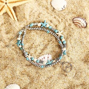 Conch Starfish Mizhu Beach Turtle Pendant Anklet Lady Romantic Sweet Big Anklets Bracelet203a